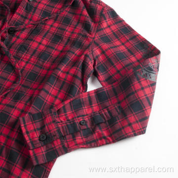 Classic Check Plaid Jacket Shirts Long-sleeve Hoodie Shirt